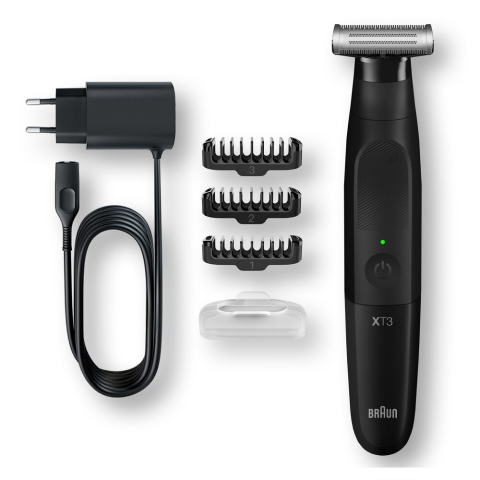 Aparat hibrid de barbierit si tuns barba Braun Series X XT3100 Wet&Dry, 3 piepteni, Negru [1]