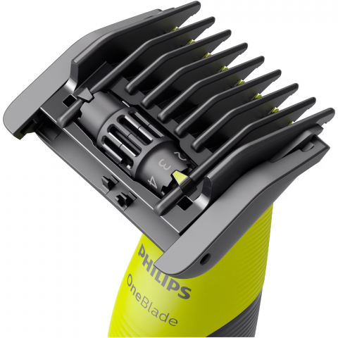 Aparat hibrid de barbierit, tuns barba si parul corporal PHILIPS OneBlade 360 QP4631/65, pieptene reglabil 5 in 1, reincarcabil, conectivitate Bluetooth, umed si uscat, 60 min, toc de transport, lama [2]