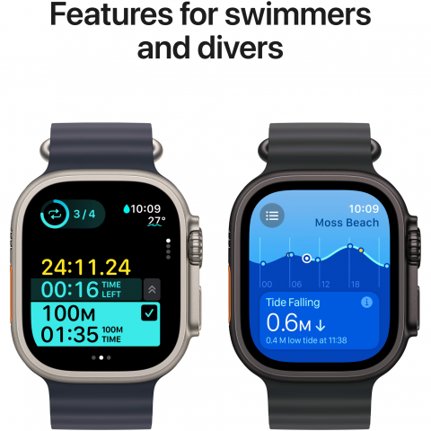 Apple Watch Ultra 2, GPS, Cellular, Carcasa Titanium 49mm, Blue Ocean Band (RESIGILAT) [3]