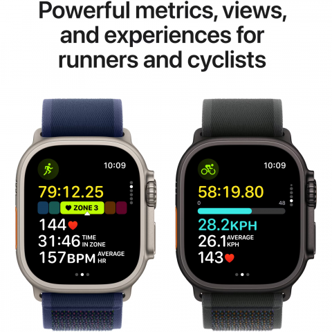 Apple Watch Ultra 2, GPS, Cellular, Carcasa Titanium 49mm, Blue Ocean Band (RESIGILAT) [2]