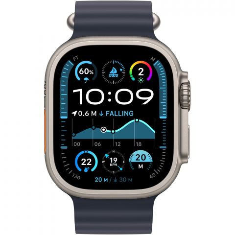 Apple Watch Ultra 2, GPS, Cellular, Carcasa Titanium 49mm, Blue Ocean Band (RESIGILAT) [1]
