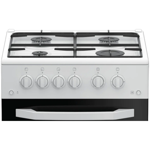 Aragaz Arctic AGM5511DTTL, 4 arzatoare, Gaz, Aprindere electrica plita/cuptor, Safety Plus, Grill, Timer, Arzatoare cu eficienta ridicata, 50 cm, Alb [1]