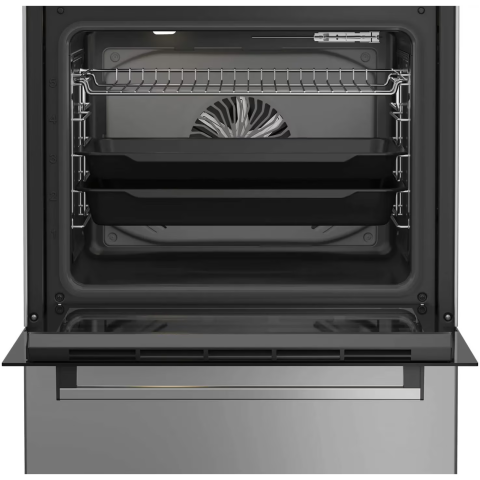 Aragaz Beko FBSM62530DXMS, Mixt, 4 arzatoare, Aprindere electrica integrata, Gratare din fonta, Autocuratare catalitica, Grill, Gatire 3D, Timer, LED, 60 cm, Inox [2]