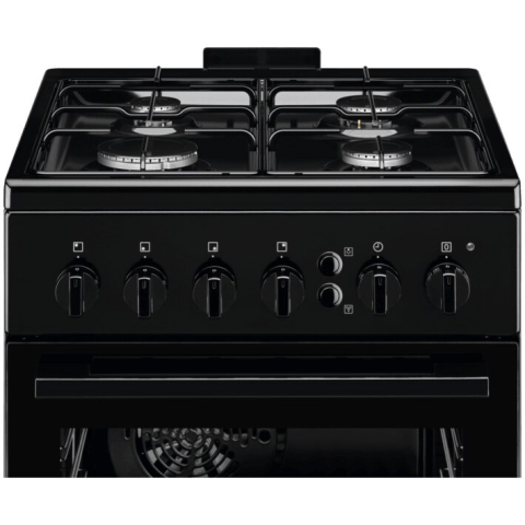 Aragaz Electrolux LKG504022K, Gaz, 4 arzatoare, Aprindere integrata plita si cuptor, Siguranta plita si cuptor, Autocuratare catalitica, Grill electric, 50 cm, Negru [1]