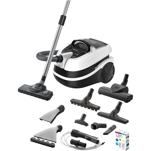 Aspirator cu spalare Bosch BWD421PRO, 2100 W, Filtru Hepa, Perii Turbo si parchet, Reglare electronica a puterii, Alb/Negru [1]
