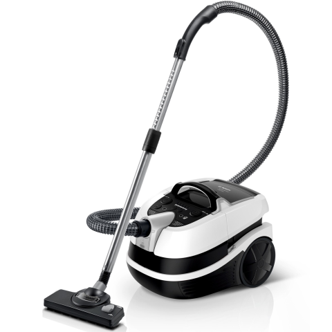 ARTICOLE DIVERSE - Aspirator cu spalare Bosch BWD421PRO, 2100 W, Filtru Hepa, Perii Turbo si parchet, Reglare electronica a puterii, Alb/Negru