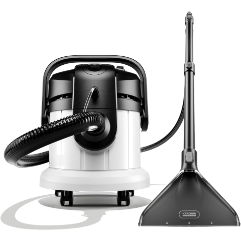 ELECTROCASNICE - RESIGILATE - Aspirator cu spalare prin injectie-extractie Karcher SE 4, 1000 W, rezervor apa curata/murdara 4/4 l, duza injectie-extractie covoare, duze aspirare umeda si uscata, detergent 100 ml, 1.081-150.0, Alb