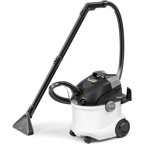ELECTROCASNICE - RESIGILATE - Aspirator cu spalare prin injectie-extractie Karcher SE 5, 1000 W, rezervor apa curata/murdara 4/4 l, duza injectie-extractie covoare, duze aspirare uscata, detergent 100 ml, 1.081-230.0, Alb