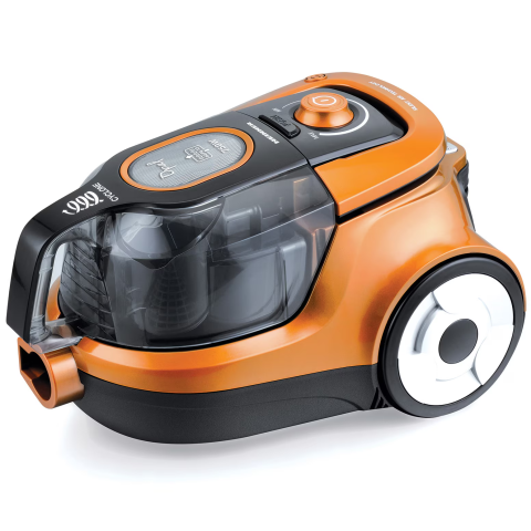 Aspirator fara sac Heinner HVC-V750OR, 750 W, 2.2 l, Filtrare ciclonica, Filtru Hepa dublu 13, Negru / Portocaliu [2]