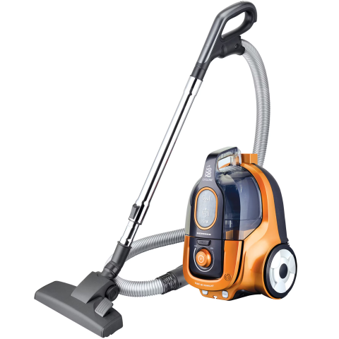 ELECTROCASNICE - RESIGILATE - Aspirator fara sac Heinner HVC-V750OR, 750 W, 2.2 l, Filtrare ciclonica, Filtru Hepa dublu 13, Negru / Portocaliu