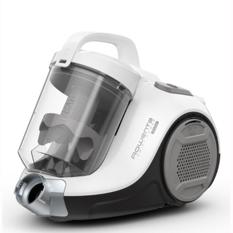 Aspirator fara sac Rowenta Swift Power Cyclonic RO2957EA, 750W, tehnologie ciclonica, 7.6m, motor Effitech, Animal Care, Alb/Negru [2]