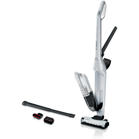 ELECTROCASNICE - RESIGILATE - Aspirator vertical 2 in 1 cu acumulator Bosch BCH3P2301, Flexxo Gen2 23Vmax, 0.4 l, 2 trepte de putere, 10.62 Kwh/an, Perie AllFloor Power cu LED-uri, Autonomie 50 minute, Alb