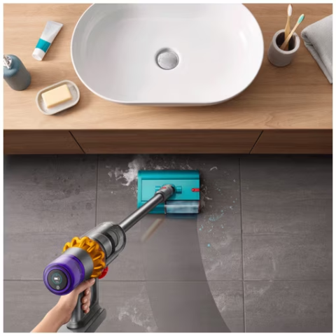 Aspirator vertical cu spalare Dyson V15s Detect Submarine 448798-01, 660 W, 0.76 l, 240 AW, autonomie 60 minute, galben/nichel [2]