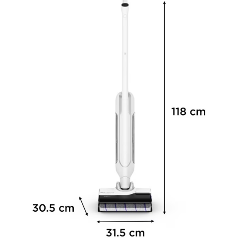 Aspirator vertical fara fir cu spalare Rowenta X-Clean 10 YY7540RO, 200W, 550 RPM, pana la 60 min autonomie, ecran LED, functie uscare & autocuratare, baza de incarcare cu suport accesorii, compatibil [2]