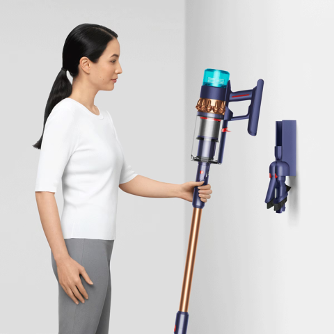 Aspirator vertical fara fir Dyson Gen5 Detect Absolute 447002-01, autonomie 70 de minute, putere aspirare 280 AW, 752 W, 0.77 L, Albastru de Prusia/Cupru intens [1]