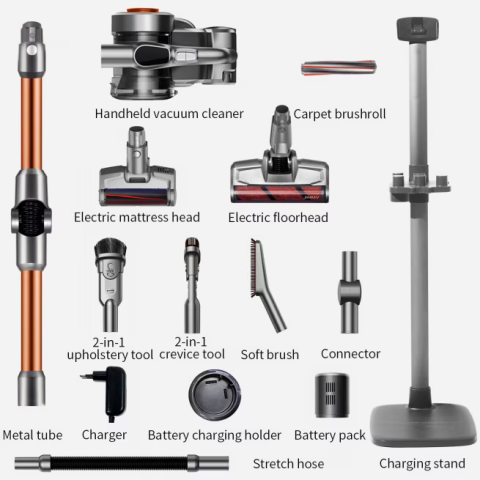Aspirator vertical fara fir JIMMY H9 Pro, putere 600W, 25000Pa, autonomie 80 min, recipient praf 0.6 l, display led inteligent, gri [3]