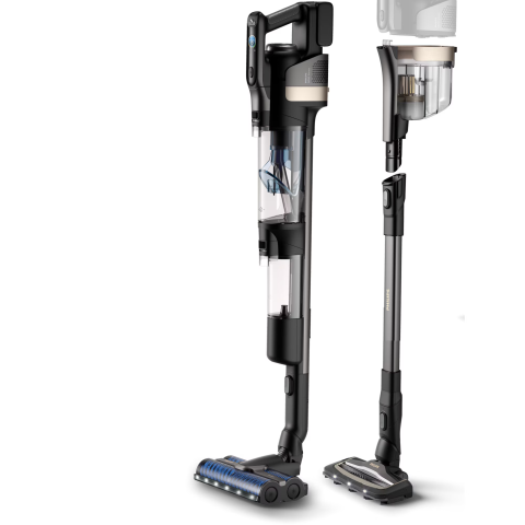 Aspirator vertical Philips 3-in-1, AQUA TRIO seria 9000 XW9463/11, tehnologie Aqua Spin 4000, perii rotative-se curata singure in timpul utilizarii, baterie 25.2V, statie de depozitare si auto-curatar [2]