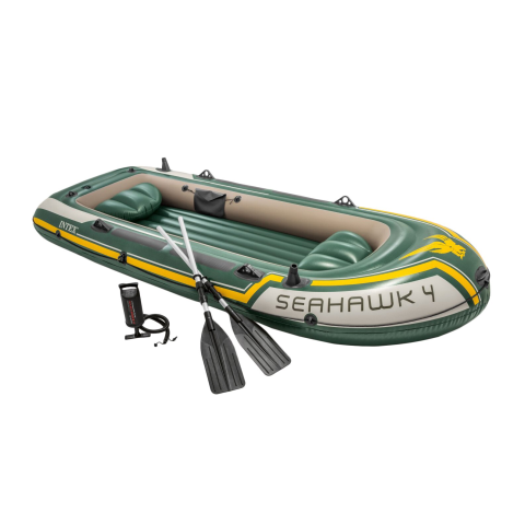 BARCI RESIGILATE - Barca gonflabila Intex Seahawk 4, pompa + vasle incluse, 3.5m x 1.45m