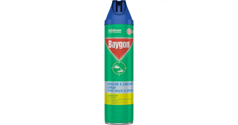 Insecticide si repelenti - Baygon Spray pentru muste si tantari, 400 ml