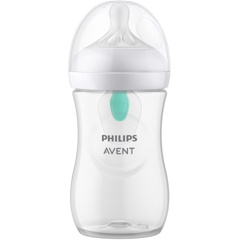 Biberon Philips Avent Natural Response SCY673/01, cu dispozitiv anticolici AirFree, 260 ml, tetina care functioneaza ca sanul mamei, cu debit 3, tetina fara scurgeri, +1 luni, fara BPA, usor de curata [3]