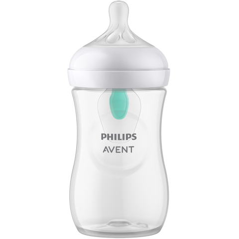 Biberon Philips Avent Natural Response SCY673/01, cu dispozitiv anticolici AirFree, 260 ml, tetina care functioneaza ca sanul mamei, cu debit 3, tetina fara scurgeri, +1 luni, fara BPA, usor de curata [2]