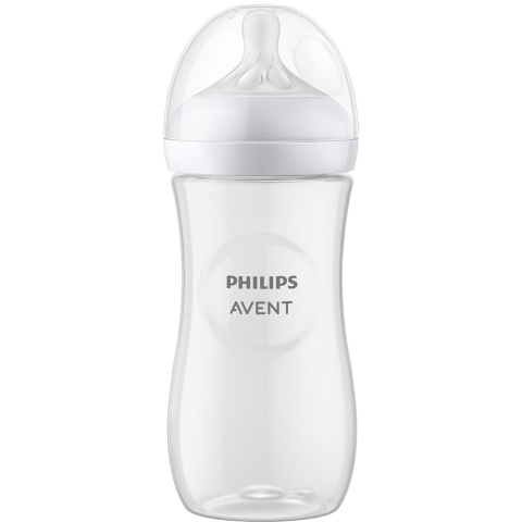 Biberon Philips Avent Natural Response SCY906/01, 330 ml, tetina care functioneaza ca sanul mamei, cu debit 4, tetina fara scurgeri, +6 luni, fara BPA, usor de curatat [3]