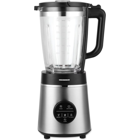 BLENDERE/MIXERE SI STORCATOARE - Blender de masa Heinner Bette Noir HBL-D1400SS, 1400W, capacitate bol sticla 1.75L, control digital, viteza variabila, multifunctiona, autocuratare, sistem siguranta, lame inox, carcasa inox, negru/ar