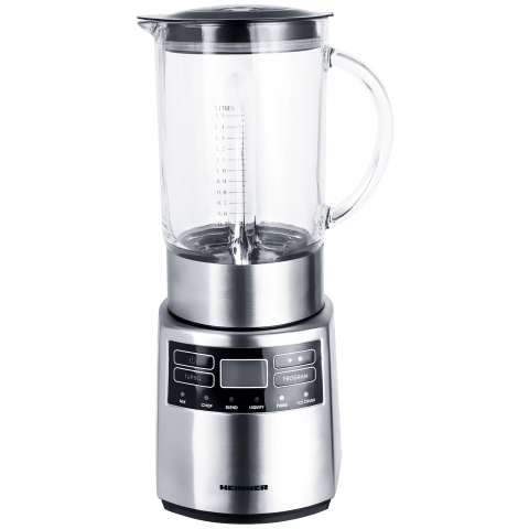 Electrocasnice - Blender Heinner Master Collection HBL-1000XMC, 1000 W, 1.5 l, 6 programe, functie Pulse, Negru/Argintiu