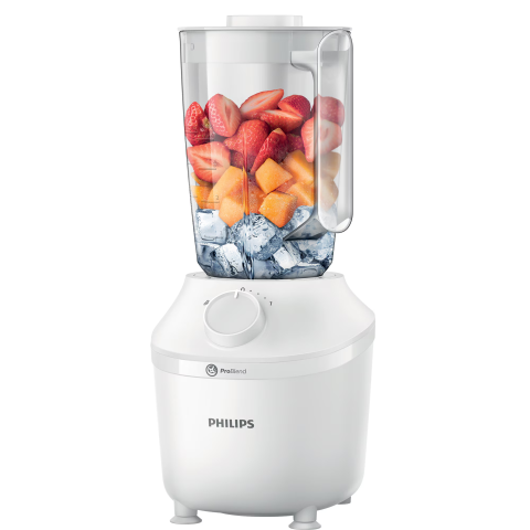 ELECTROCASNICE - RESIGILATE - Blender Philips Seria 3000 HR2041/00, 450 W, 1l, 1 viteza + buton Pulse, sistem ProBlend, 1 viteza + buton Pulse, recipient plastic, picioare antivibratie, alb