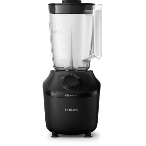ELECTROCASNICE - RESIGILATE - Blender Philips Seria 3000 HR2291/01, 600W, 2l, 2 viteze+Pulse, zdrobire gheata, Sistem ProBlend, aplicatia NutriU, Negru