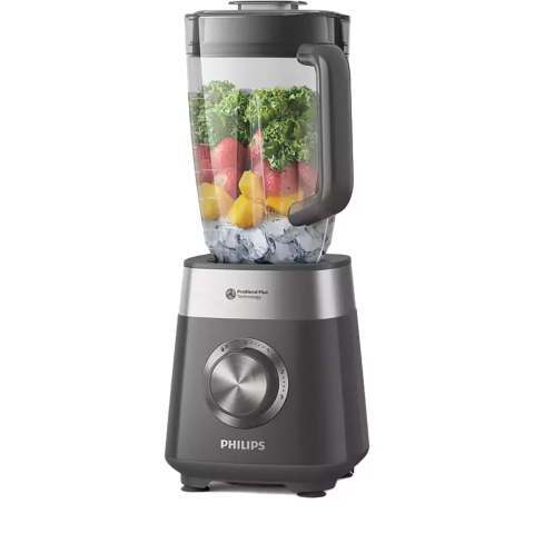 MASINI DE SPALAT VASE - Blender PHILIPS Seria 5000 HR3020/20, 2l, 1000W, 3 trepte viteza, gri inchis-argintiu