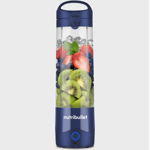 ELECTROCASNICE - RESIGILATE - Blender portabil Nutribullet® OC003NBL, capacitate 475 ml, 15 utilizari per incarcare, USB-C, albastru