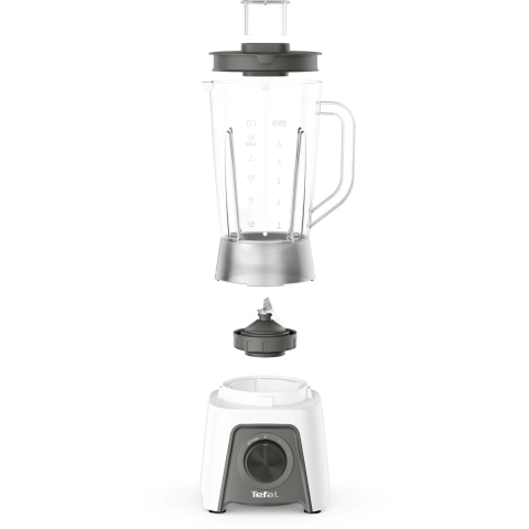 Blender Tefal Blendeo+ BL2C0130, 450W, 1.25L, 2 viteze, functie Pulse, maruntire gheata, 4 lame detasabile, alb [1]