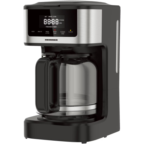 Cafetiera digitala Heinner HCM-DD900BKSS , 900W, 1.8L, Display digital cu control touch, Tarie cafea ajustabila, Negru cu insertii inox [1]