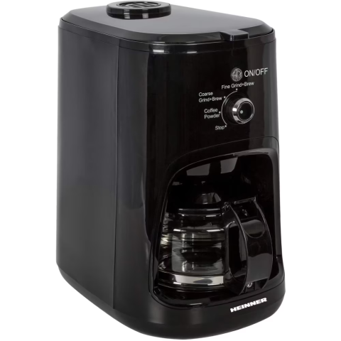 Cafetiera Heinner Grind Control HCM-900RBK, 900W, 0.6L, Rasnita incorporata, Capacitate rasnire 36g, Reglare rasnita: macinare fina, Macinare grosiera, Rezervor de apa detasabil, Lame rasnire din inox [1]