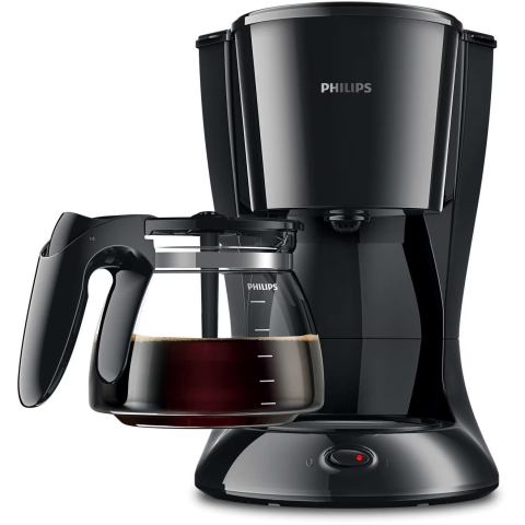 Cafetiera Philips Daily Collection HD7461/20, 1000 W, vas din sticla, 1.2L, functie aroma twister, cronometru, sistem anti-picurare, negru [2]