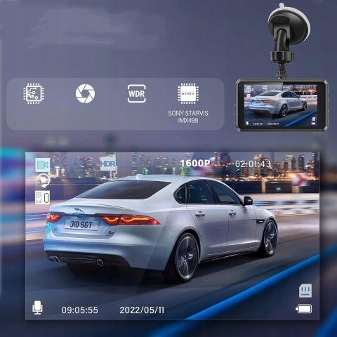 CAMERE DE SUPRAVEGHERE - Camera auto Miden S7, 2.5K, fata si spate, 64GB, Full HD, 3.2 inch