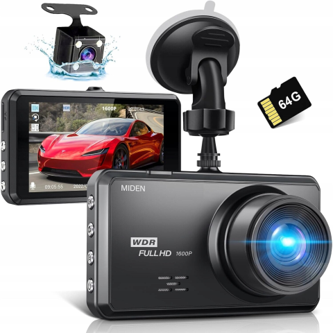 Camera auto Miden S7, 2.5K, fata si spate, 64GB, Full HD, 3.2 inch [3]