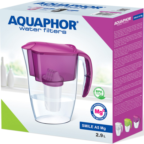 Cana filtranta Aquaphor Smile, cu 2 filtre A5Mg, cyclam [1]