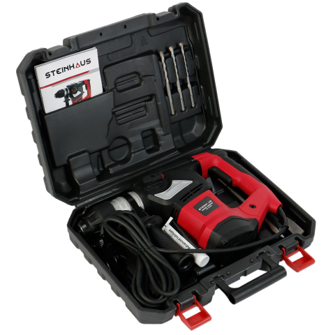 Ciocan rotopercutor Steinhaus PRO-RH1800, 1800W, 820 RPM, 7J, mandrina SDS-Plus, 4 functii [1]
