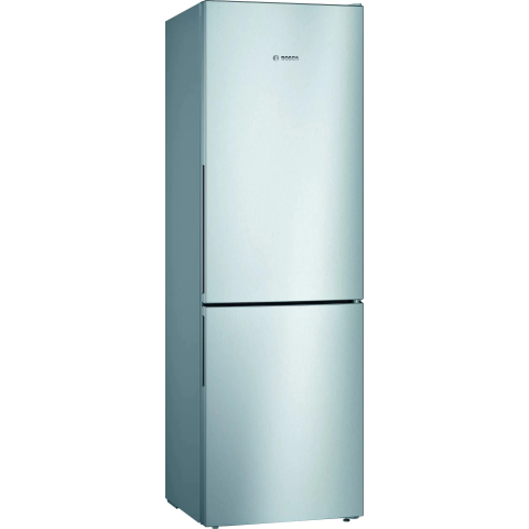 APARATE FRIGORIFICE - Combina frigorifica Bosch KGV36VLEAS, 308 l, Low Frost, VitaFresh, Raft sticle, Clasa E, H 186 cm, Argintiu