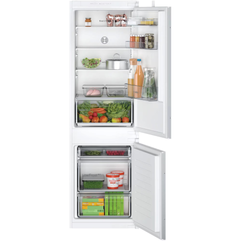 APARATE FRIGORIFICE - Combina frigorifica Incorporabila Bosch KIV86NSE0, 267 l, Low Frost, EcoAirflow, Iluminare LED, Clasa E, H 177.5 cm