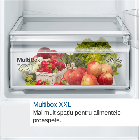 Combina frigorifica Incorporabila Bosch KIV86NSE0, 267 l, Low Frost, EcoAirflow, Iluminare LED, Clasa E, H 177.5 cm [2]