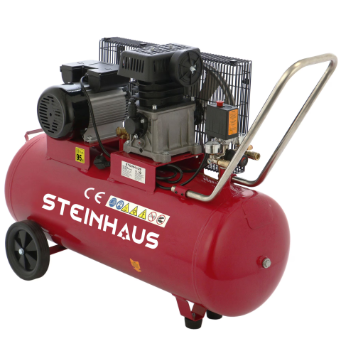 COMPRESOARE SI GENERATOARE - Compresor aer Steinhaus PRO-COM100, 100l, 2200 W, 3 CP, 8bari, 290 L/min