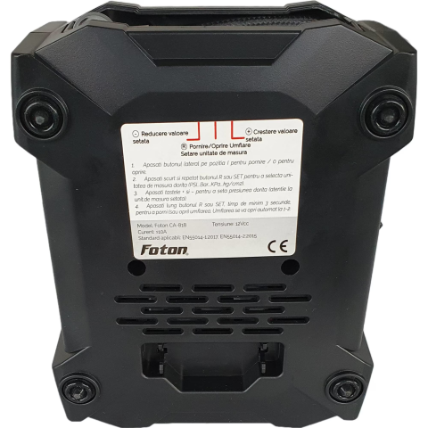 Compresor Foton CA-818, 12V, maxim 10 bar / 150 PSI , display digital cu led , lungime cablu 3m, lampa de lucru [1]