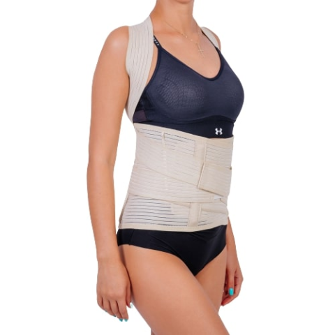 SANITARE - RESIGILATE - Corset toraco-lombar elastic cu atele M, Orthomed