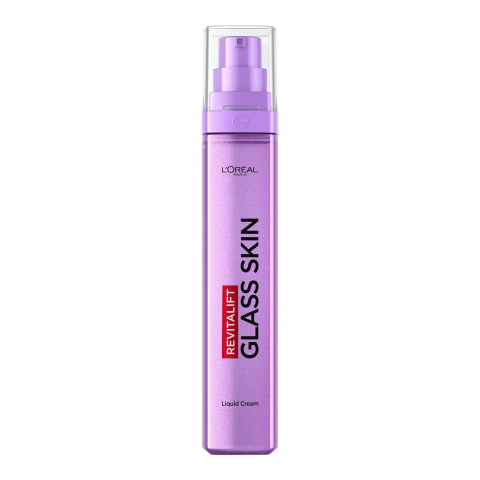CURATENIE SI INGRIJIRE - Crema lichida iluminatoare L'Oreal Paris Revitalift Filler Glass Skin, contine Acid Hialuronic, pana la 100 de ore de hidratare, 50 ml