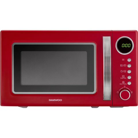 ELECTROCASNICE - RESIGILATE - Cuptor cu microunde Daewoo KOR-6S2BR, 20 litri, 700 W, Digital, Rosu