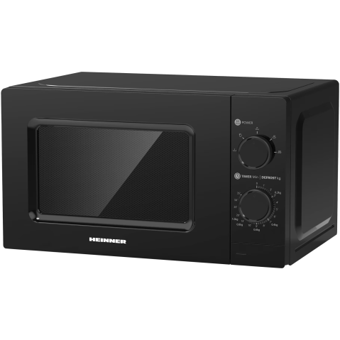 ELECTROCASNICE - RESIGILATE - Cuptor cu microunde Heinner HMW-MD20MBK, 20 l, Control mecanic, 700 W, Negru