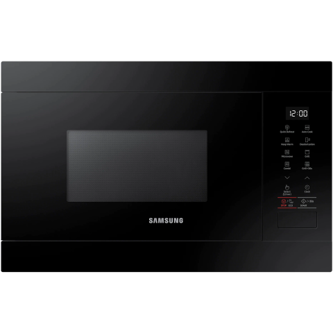 ELECTROCASNICE - RESIGILATE - Cuptor cu microunde incorporabil Samsung MG22M8254AK/E2, 22 l, 850 W, Dezghetare rapida, Pastrare la cald, Grill, Mod Eco, Interior ceramic, Negru